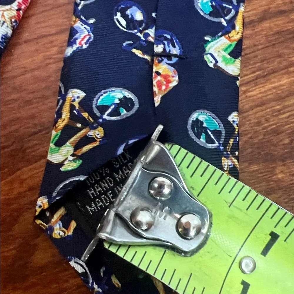 wild ties Navy Blue Cyclist Pattern Tie